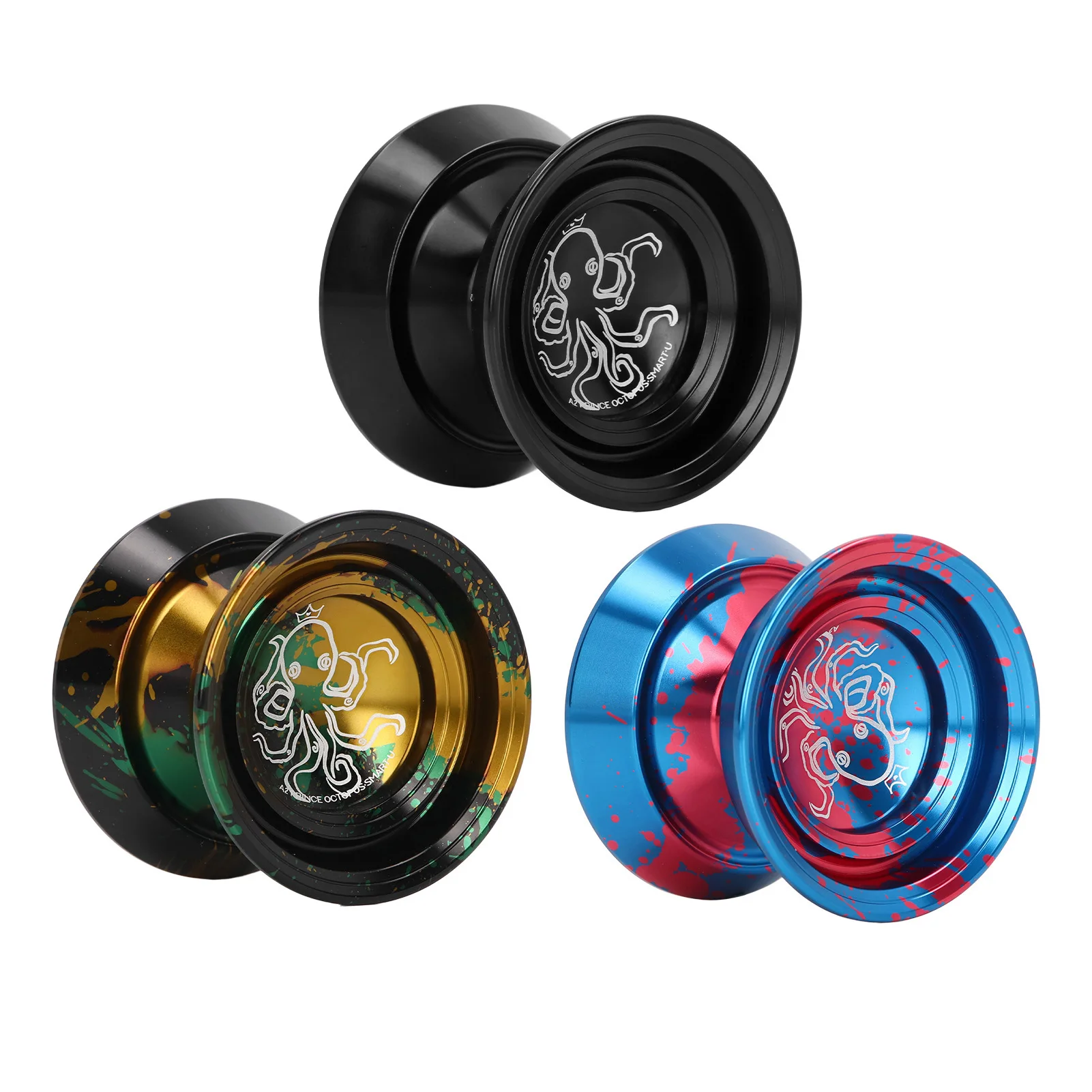 

YoYo Ball Unresponsive Aluminum Alloy Advanced Fade Free Exquisite for Competition with Glove 3pcs Strings