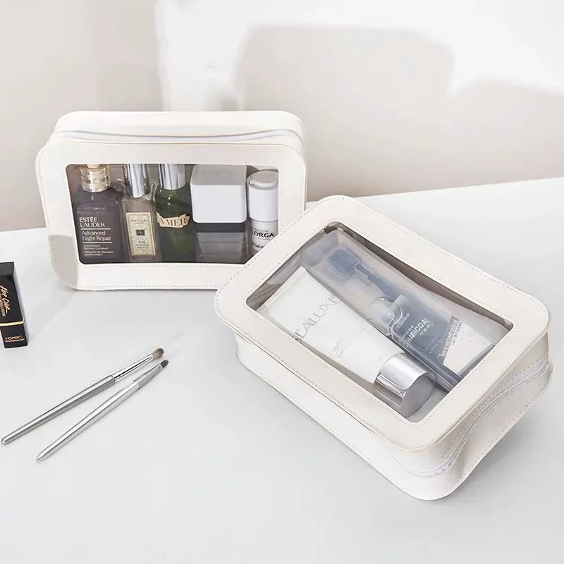 في الهواء الطلق المحمولة حقيبة مستحضرات التجميل للماء جديد بسيط السفر الغبار حقيبة مستحضرات التجميل حقيبة أدوات الزينة شفافة
