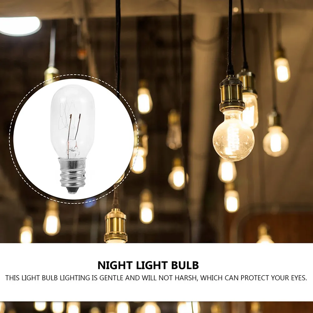 20Pcs Clear Bulbs for Wax Warmer E12 Base 15W High Temp Resistant Spiral Filament Heat Light Bulb Air Purify Replacement