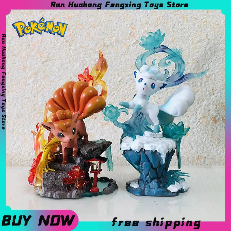 Pokemon Anime Figures Alolan Vulpix Pvc Figurine Action Figure Statue Collectible Model Decoration Ornament Toys Christmas Gift