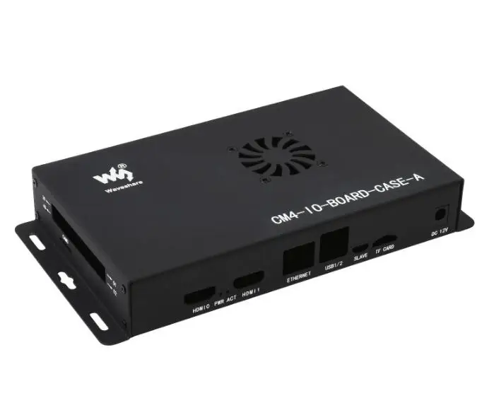 Waveshare CM4-IO-BOARD-CASE-A,Metal Box (A) for Raspberry Pi Compute Module 4 IO Board, with Cooling Fan