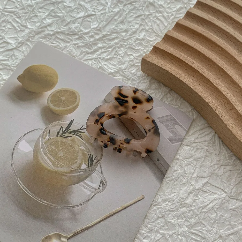 Hair Claw Vintage Back Half Hair Clip Acetate Hair Clips High-grade Grip Clip Elegant Colorful Temperament Bangs Clip Women