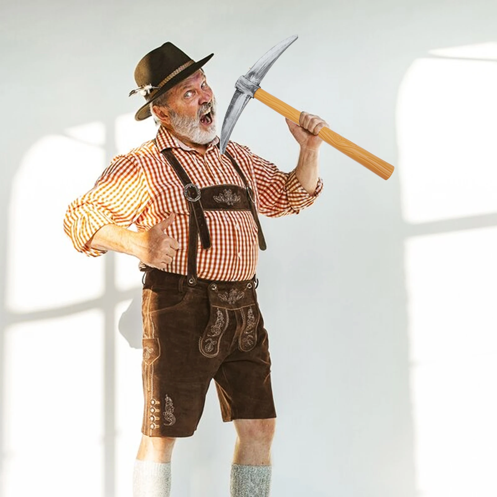 دعامة فأس وهمية من البلاستيك الإسفنجي على شكل إبداعي متينة لتزيين كشك الصور الفوتوغرافية لأداء الحفلات #5