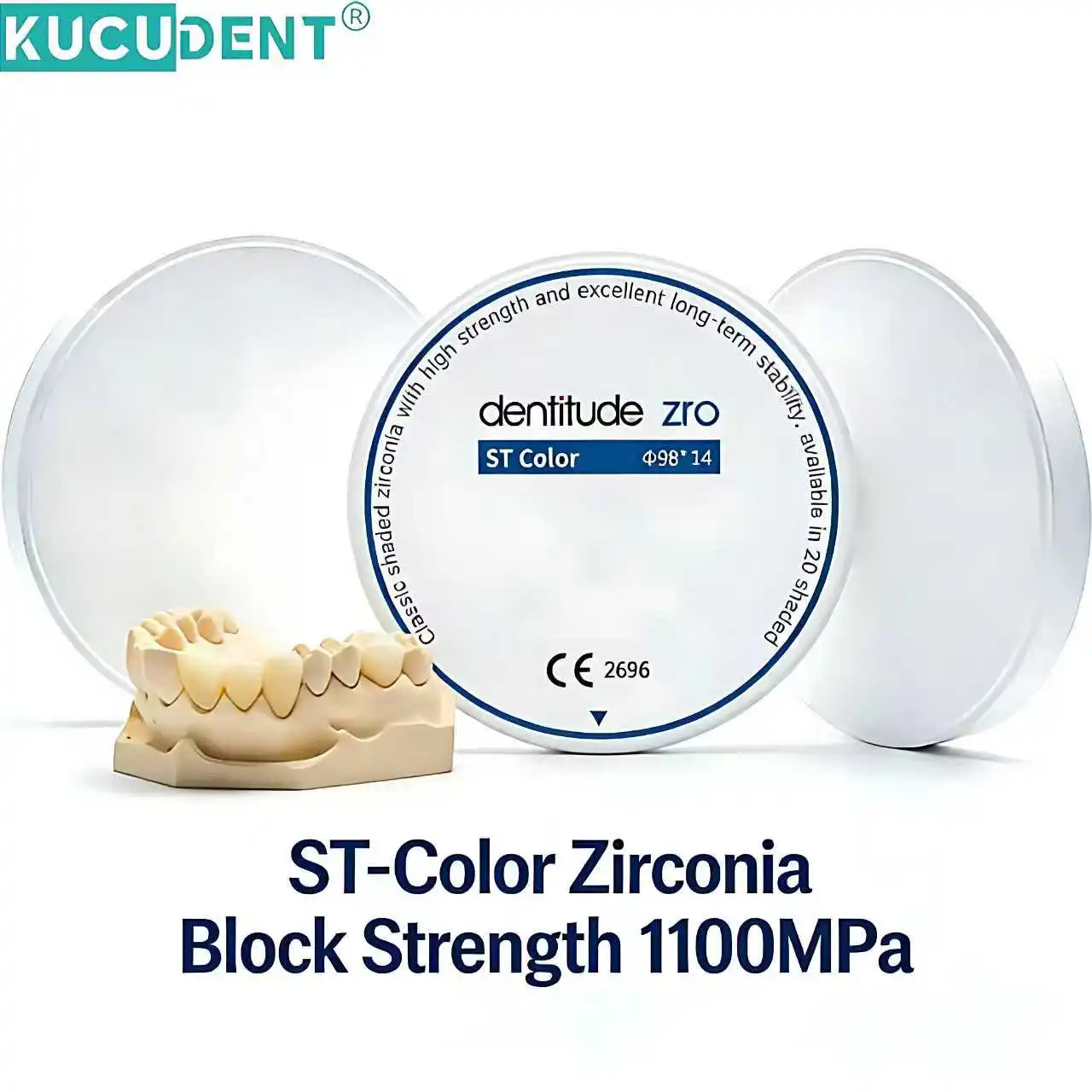 

ST-C Multilayer Super Transparent Dental Lab Material Zirconia Block Disc A1 A2 A3 Colors for CAD CAM 98mm Ceramics Blocks