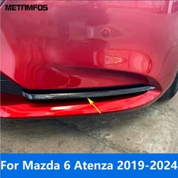 For Mazda 6 M6 Atenza 2019-2022 2023 2024 Carbon Fiber Front Fog Light Lamp Eyelid Eyebrow Foglight Molding Trim Car Accessories