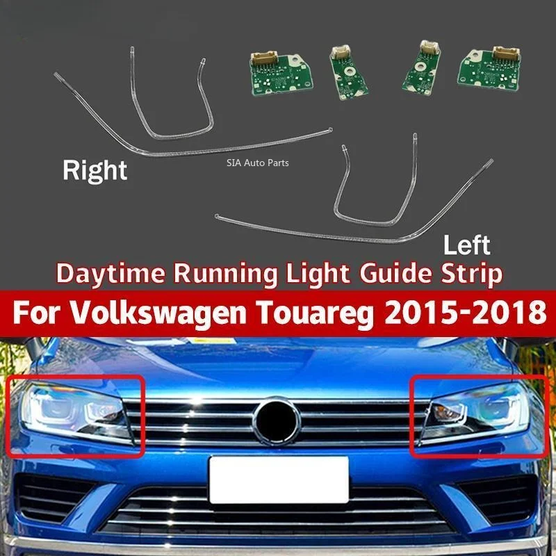 

Для Volkswagen Touareg 2016 2017 2018, светодиодный чип DRL, направляющая пластина для фар, дневные ходовые огни, трубка, чип печатной платы