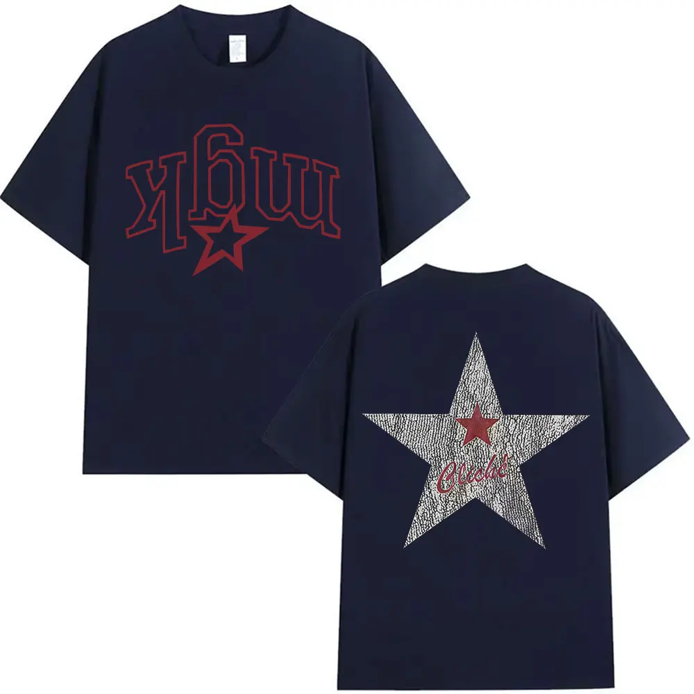 مغني الراب Mgk Lost Americana ألبوم 2025 Merch تي شيرت الرجال النساء موضة القطن تي شيرتات قصيرة الاكمام ريترو Harajuku الملابس التي شيرت