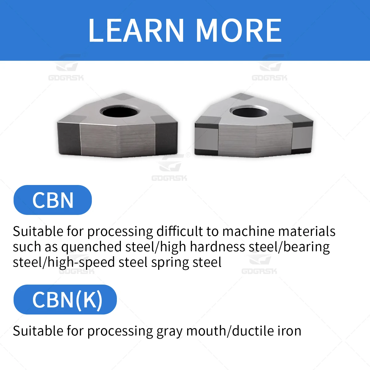 WNMG CNMG DNMG VNMG TNMG CBN Cubic Boron Nitride Inserts Quenched Steel/Cast Iron Special Blade Diamond Hard Steel Turning Tools