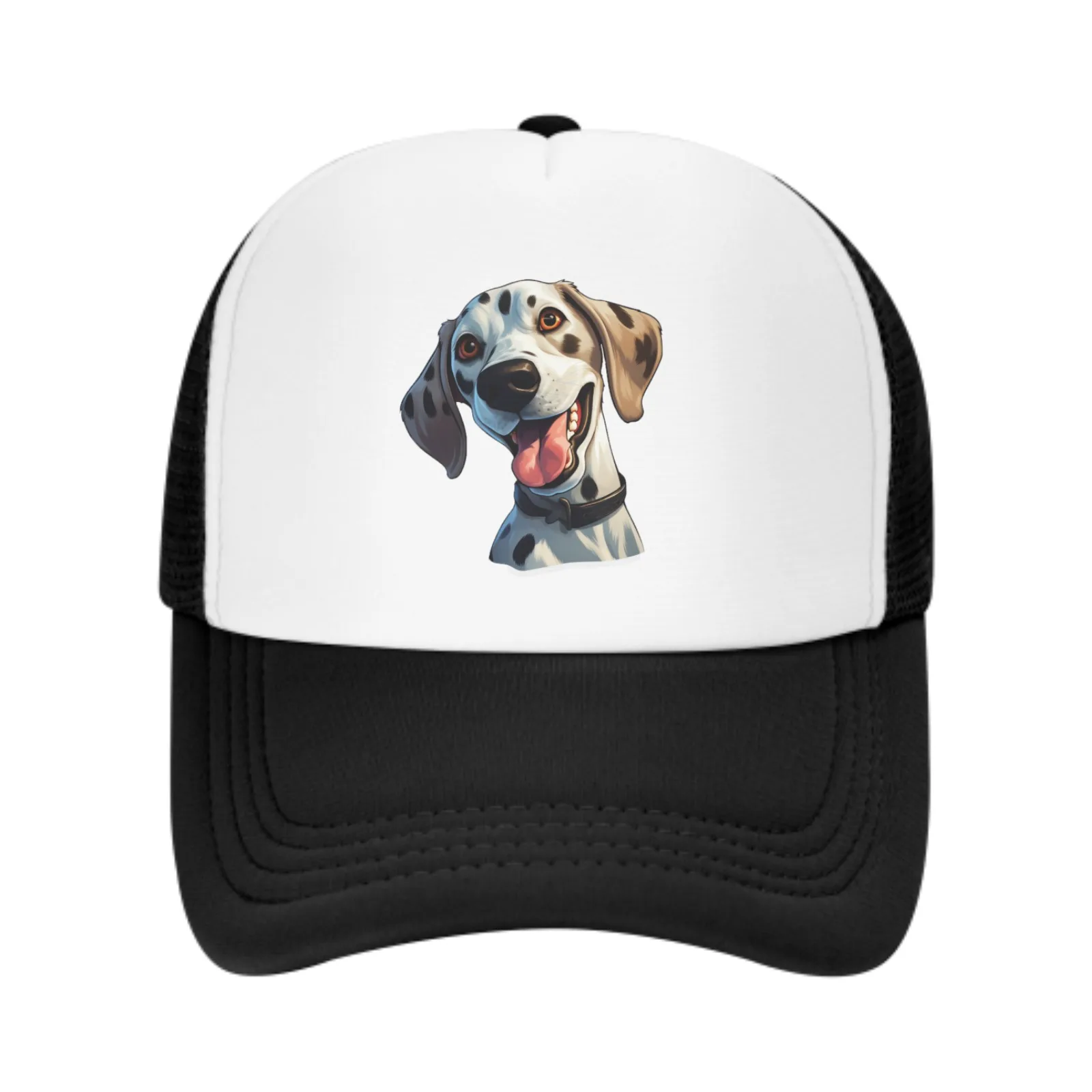 Dalmatian Print Mesh Baseball Cap Trucker Hats Sports Outdoor Adjustable Washed Snapback Dad Hat