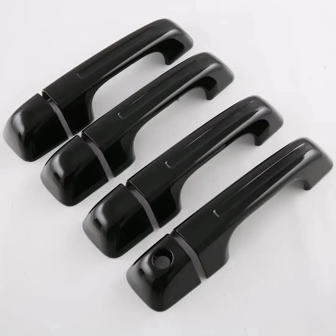 

For Dodge RAM 2022 2023 2024 ABS Chrome Carbon Black Door Handle Cover Door Bowl Frame Trims Protection Sticker Car Accessories