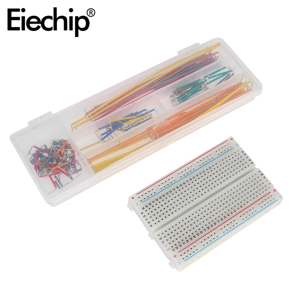 400 Tie Breadboard 830 Holes Prototype Board MB-102 Solderless PCB Mini Test Board U Shape Jumper Wire Cable DIY Kit