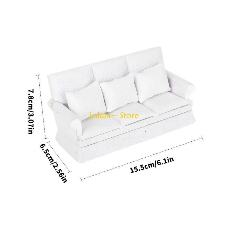 

Y4QA Living Room Sofa Furniture House Miniature Pretend Play Accessories Life Scene Role Play Hobby Collection