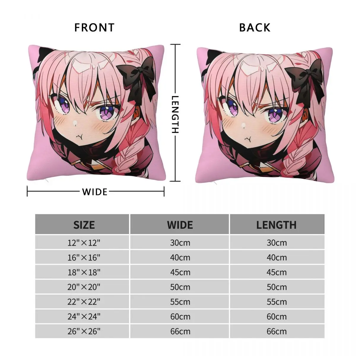 Fate Grand Order Astolfo Is Mad Square Pillowcase Polyester Linen Velvet Printed Zip Decor Pillow Case Bed Cushion Cover