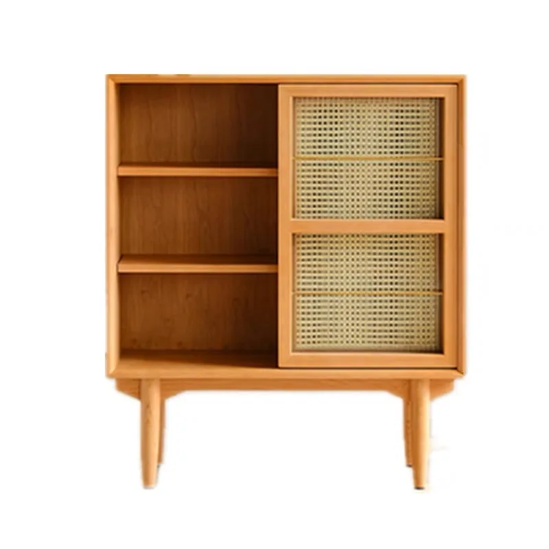 Dinner Side Cabinet, Japanese Style Living Room Display Cabinet, Magazine Bucket Cabinet, Door Type Storage Cabinet