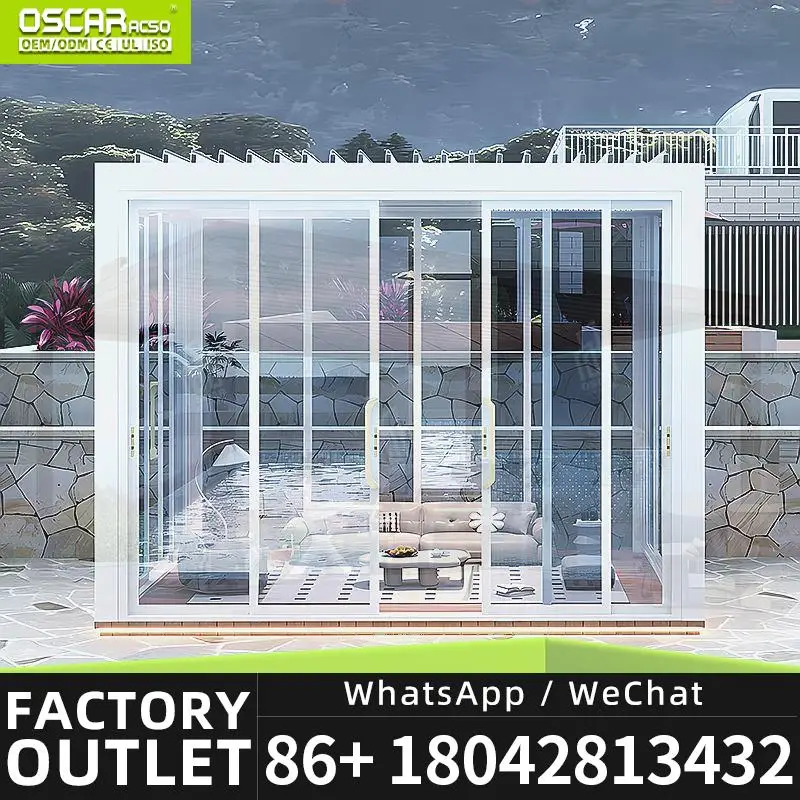 Outdoor Waterproof Motorized Aluminum Louvre Pavilion for Garden High Quality Ideal for Backyard Patio Terrace pergola