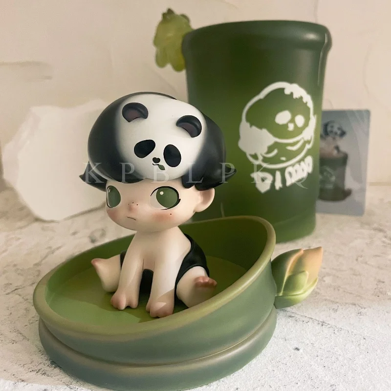 Customized ： Dimoo Panda Bamboo Limited Edition Cute Desktop Decoration Birthday Gift