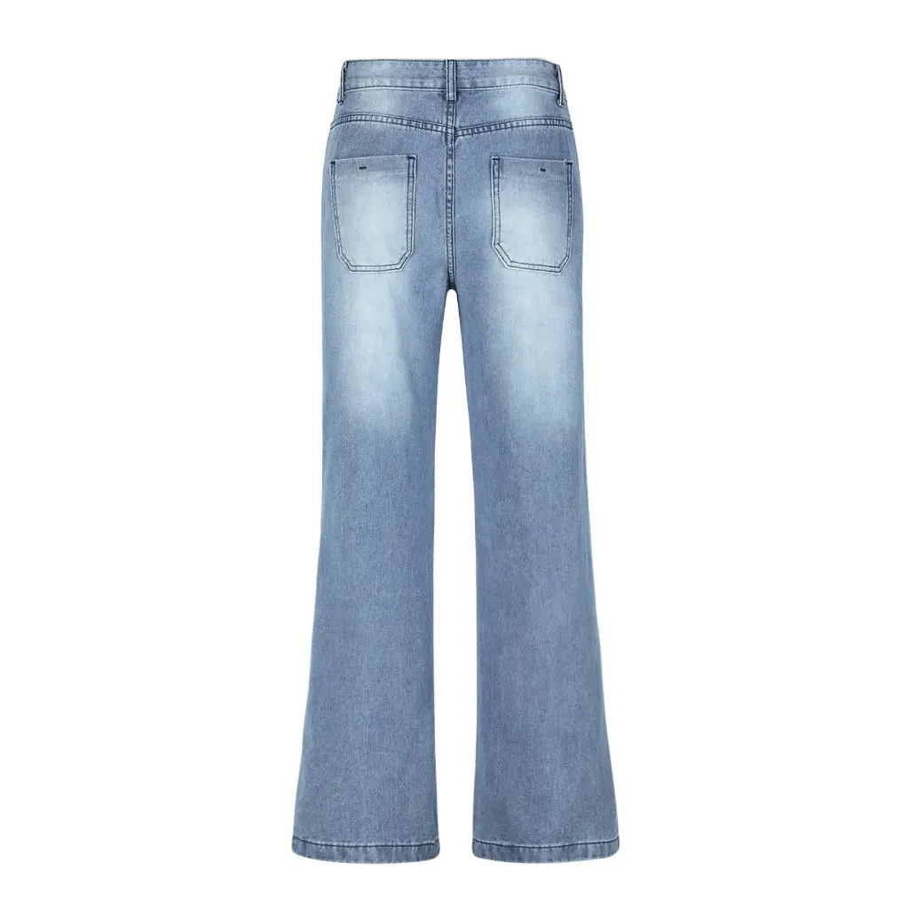 High Waist Loose Wide Leg Women's Jeans European And United States Style Comfortable Fit Mop Jeans for Women