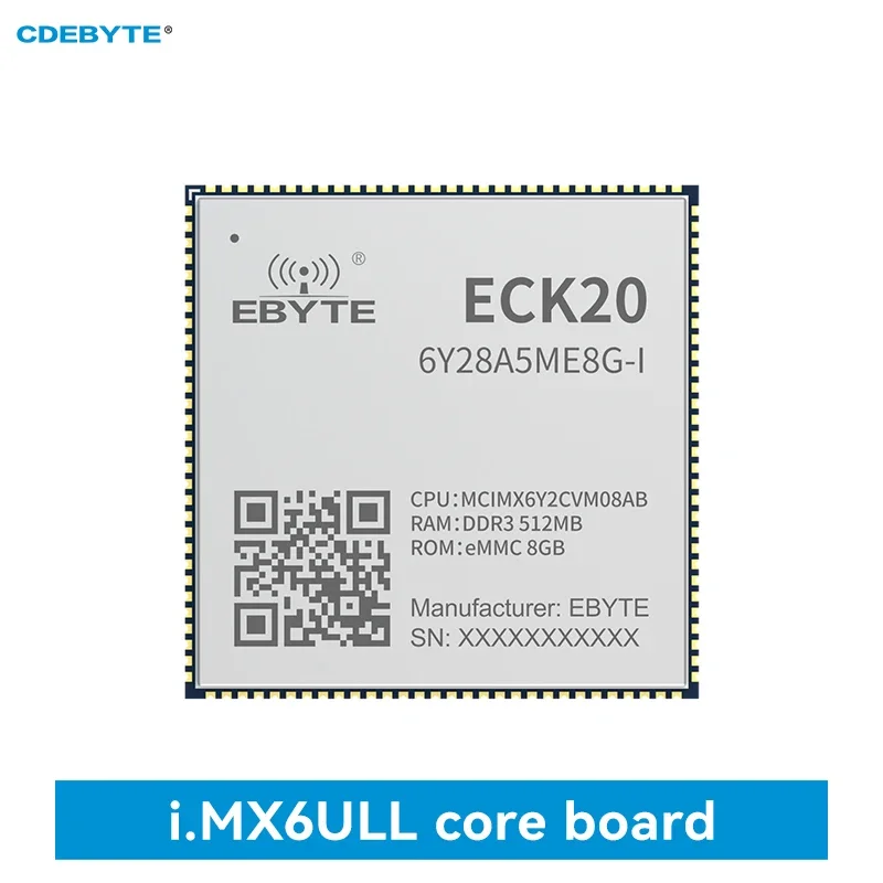 نظام سلسلة iMX6ULL Core Board CDEBYTE ECK20 على اللوحة Linux QT 256/512MB DDR3 1GB/8GB eMMC فتحة ختم من الدرجة الصناعية