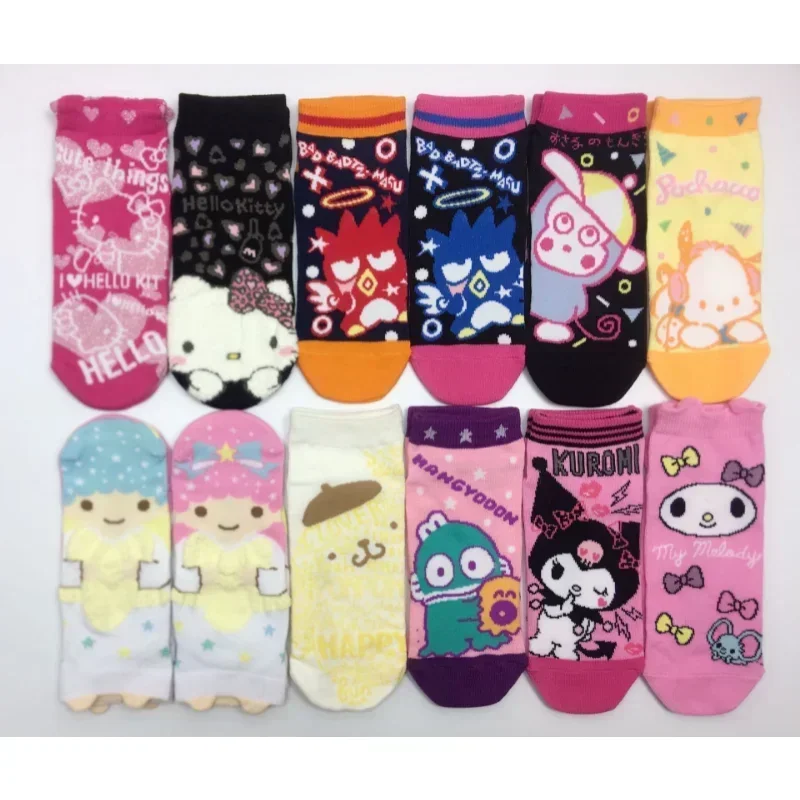 10st Pack Echte Sanrio Kinderen Jeugd Katoenen Sokken Kuromi Katoen Leuke Mode Kinderen Meisjes