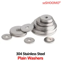 Arandelas Lisas de Acero Inoxidable 304, Juntas Planas para Pernos M1.6 M2 M2.5 M3 M4 M5 M6 M8 M10 M12 M14 M16 M20 M36