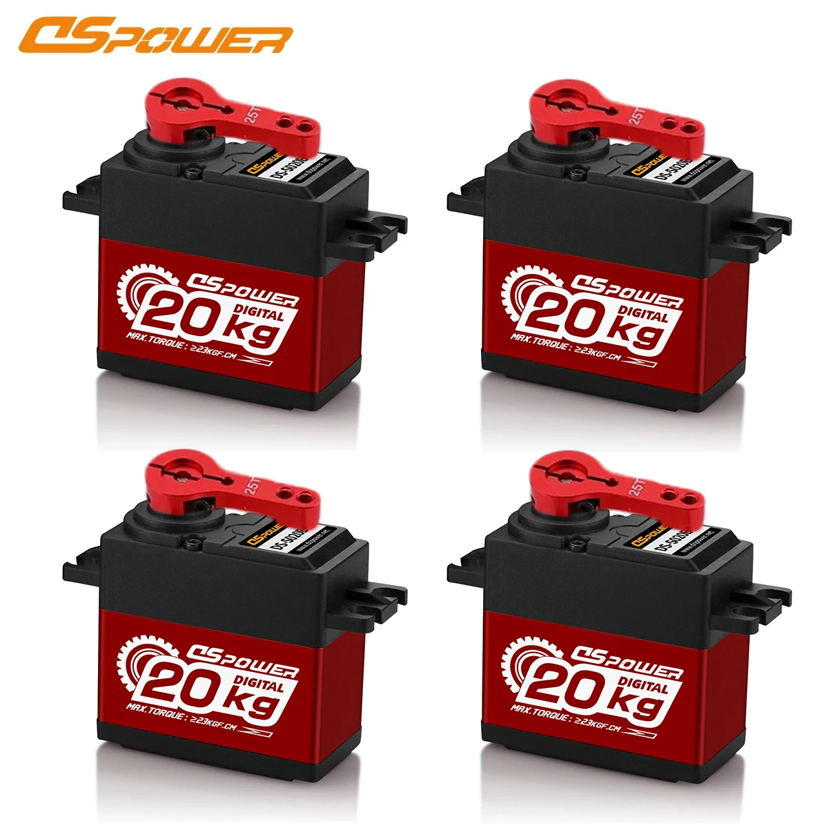 DSpower Waterproof Servo 20kg High Speed Metal Gear Digital Servo RC Baja Servo for 1/8 1/10 Scale RC Cars 180 300 Degree