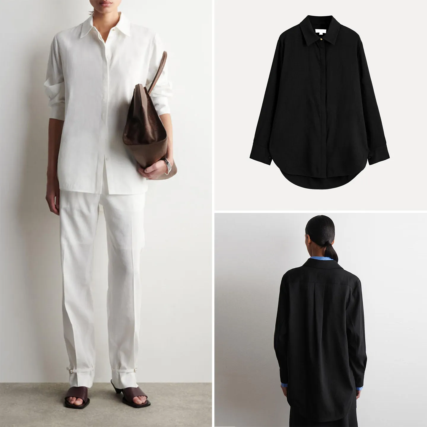 

Fashionable Long Collar Shirt Women's Spring 2026 New Style Personality Matching Streetwear Long Shirt ZADATA Other Material