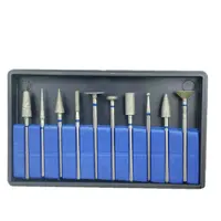 10 unids/set pulidor Dental de punta de diamante vástago HP juego de fresas rotativas pulidor de laboratorio Dental vástago de 2,35mm pulidor de pieza Hnadpiece de baja velocidad