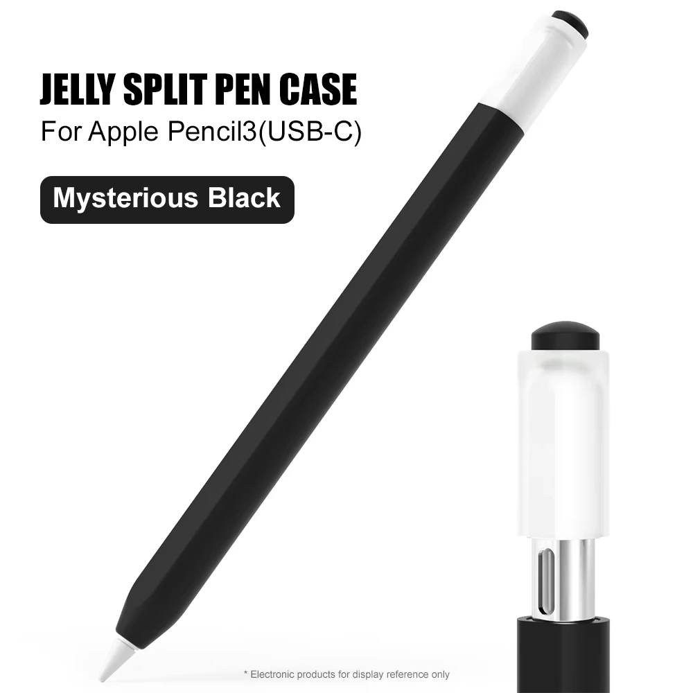 Pencil Case for Apple Pencil (USB-C), Silicone Protective Cover Sleeve, Supports Magnetic Attachment