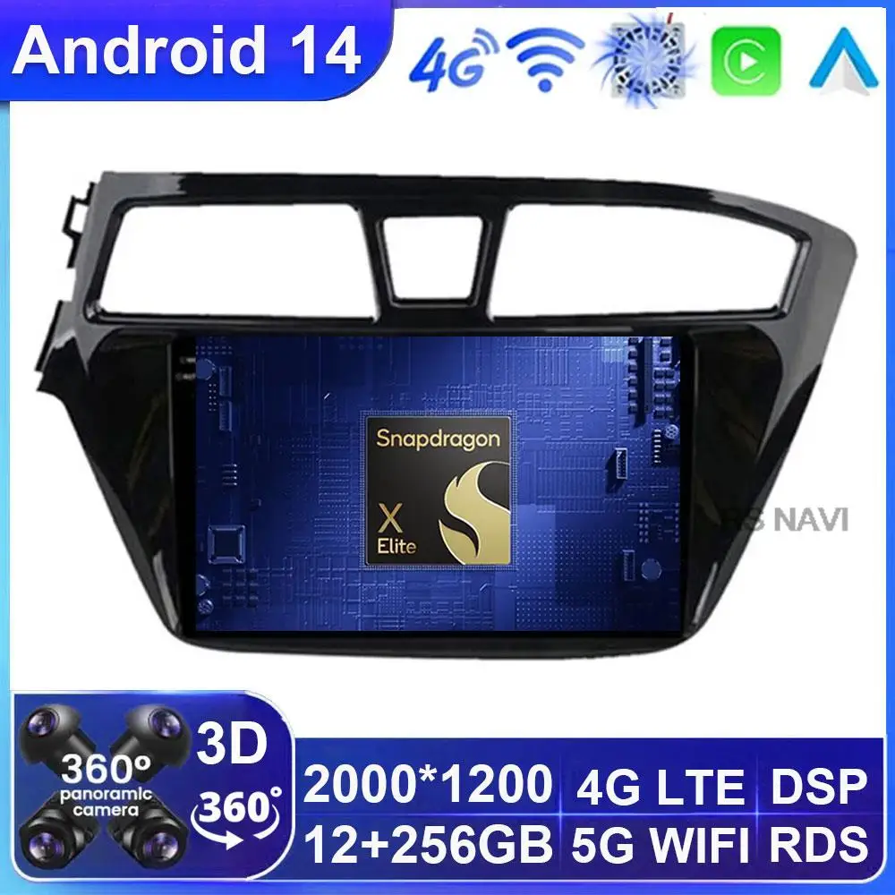 

Android 14 For Hyundai I20 2015 2016 2017 2018 Multimedia Navigation GPS Car Radio Video Player No 2din Head Unit Stereo Auto BT