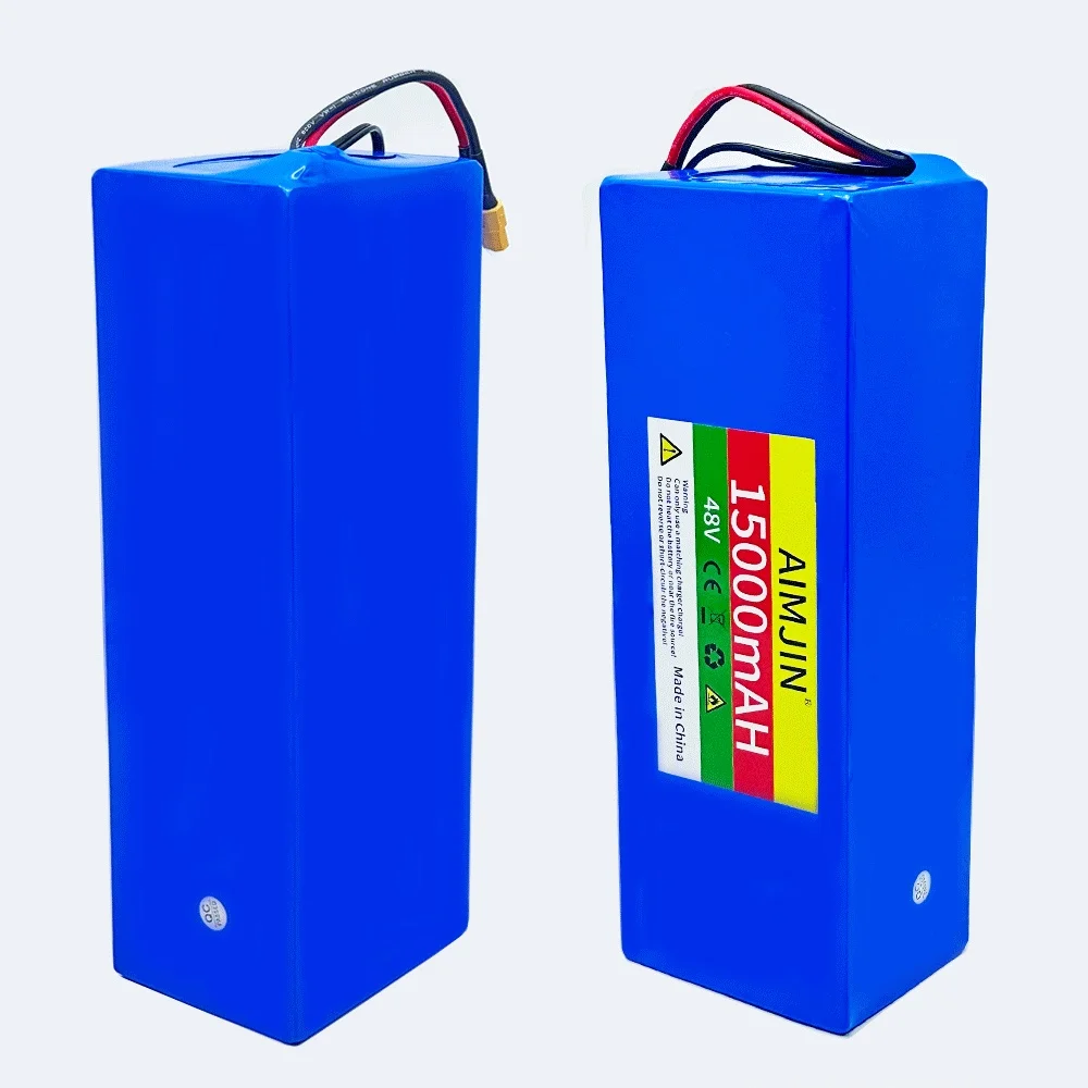 Paket baterai Lithium 2025 13S4P 48V 15000mAh 18650, untuk sepeda skuter listrik, baterai pengganti Li-ion dengan BMS