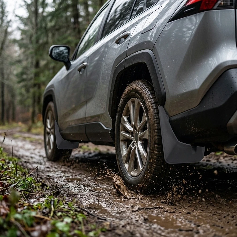 Plastic Mud Flaps Designed for Toyota For RAV4 For XA50 2019 to 2023 For Splash Guard Application Set of 4 Units