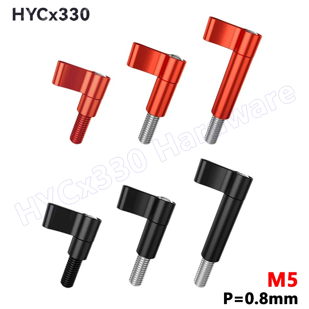 1PCS Thumb Screws M5 P=0.8mm Aluminum Alloy L Shape Screw Adjustable Handle Knob Tighten Bolts for SLR Action Camera Accessories