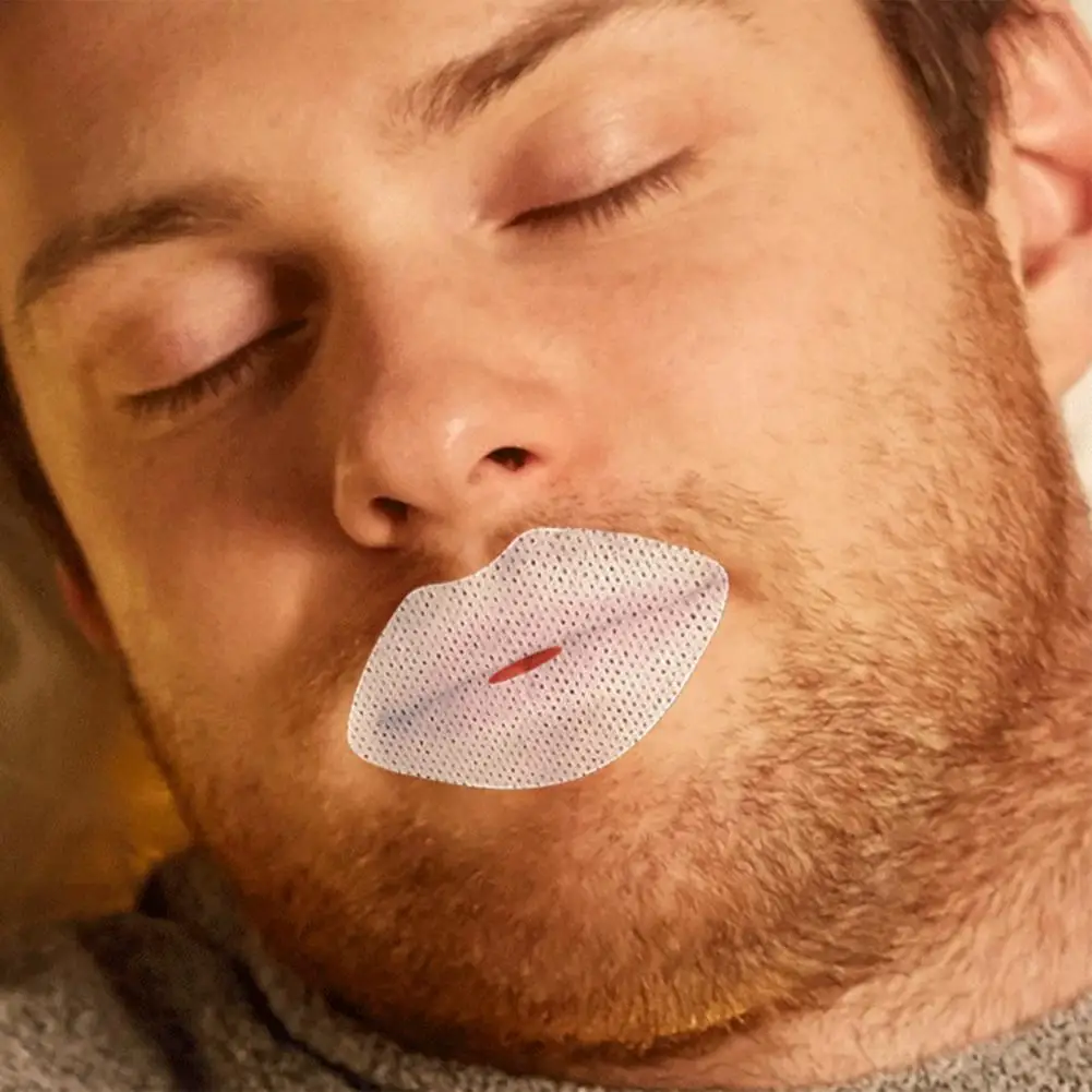 

Soft Nasal Strips 60pcs Lip-shaped Closed Mouth Stickers for Adults Children Gentle Transparent Tape Strips for Nighttime Use