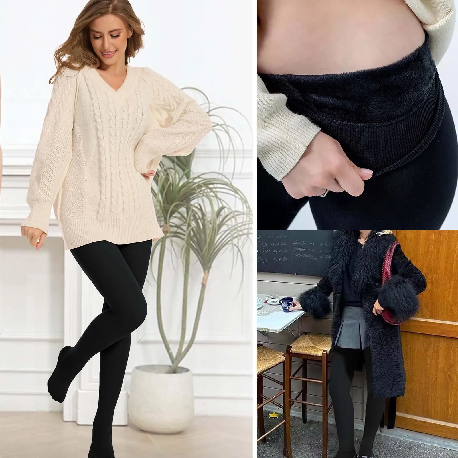 

Women 300G Thermal Tights Leggings Autumn Winter Warmer Thicken Elastic Velvet Pantyhose Trendy Sexy Street Wear