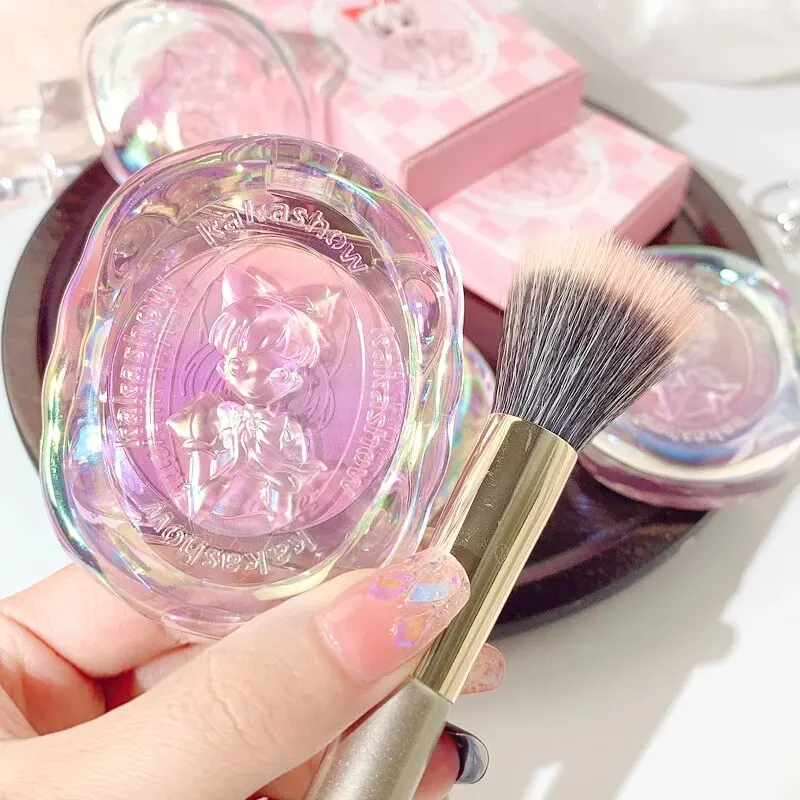 KAKASHOW Fille Coeur Gradient Blush Mat Rouge Joue Violet Blanc Naturel Nu Maquillage Plaque De Garniture