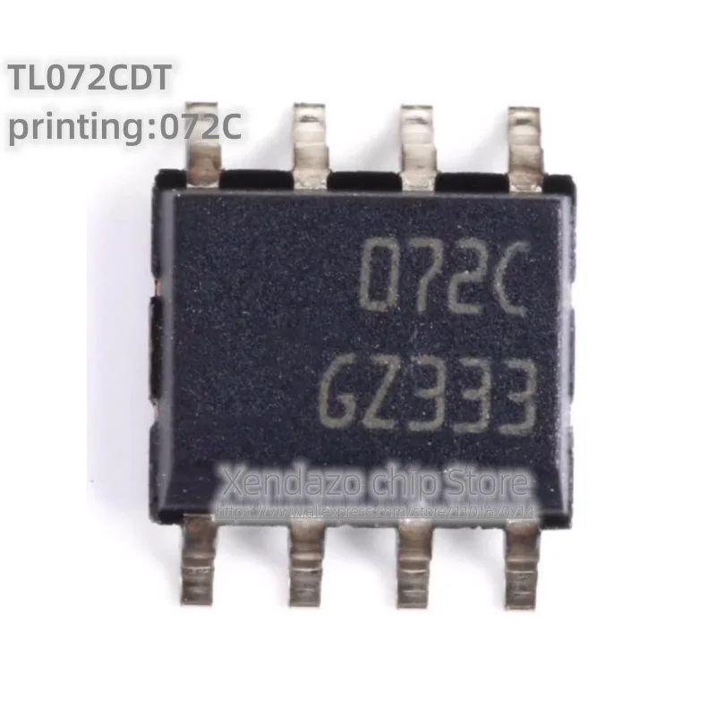 10pcs/lot TL072CDT printing 072C SOP-8 package Original genuine Dual channel operational amplifier chip 4MHz 16V