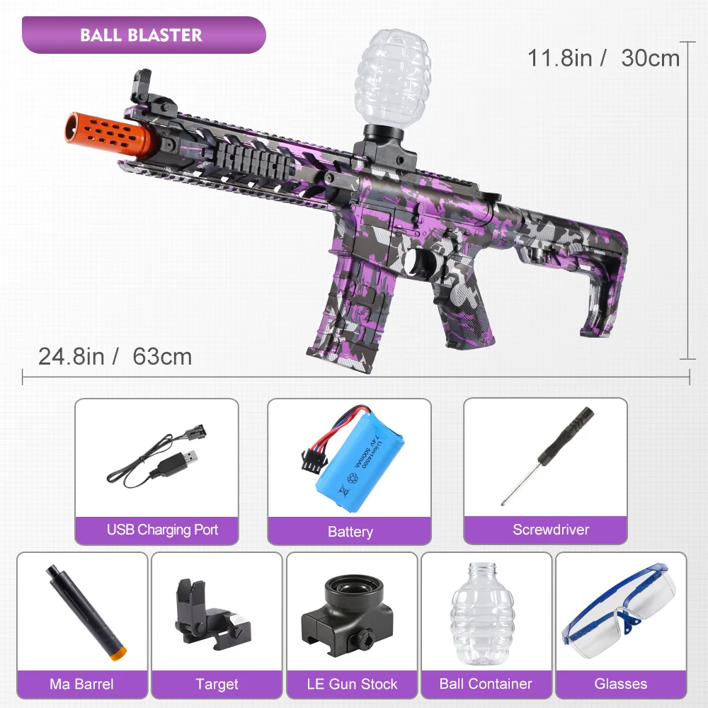 M416 elektrisch blasterpistoolspeelgoed, oplaadbaar, automatisch buitenspeelgoed voor teamactiviteiten, perfect cadeau (kogels exclusief) - afbeelding 1