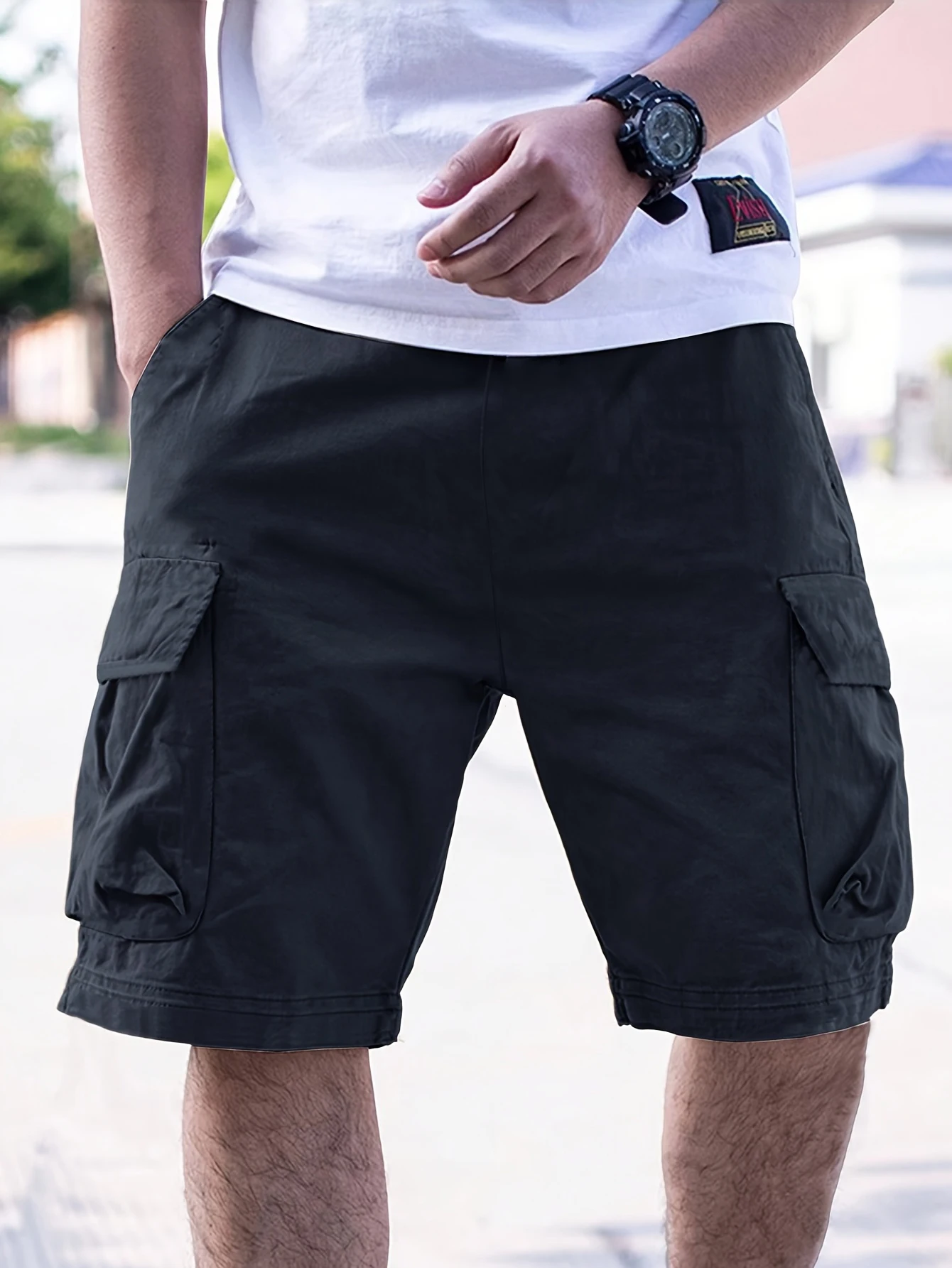 Men's plus Size Casual Work Shorts Trendy Comfortable 4XL-9XL Loose Fit Utility Pants for Big And Tall Men view 3