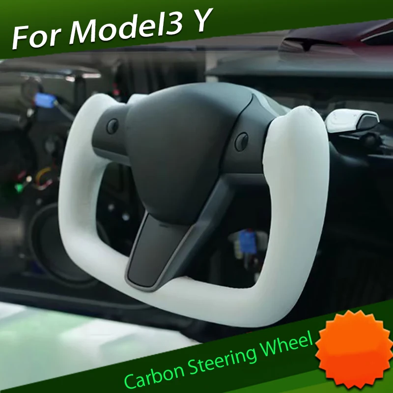 Suitable for Tesla Model 3 Y New Original Carbon Fiber Steering Wheel