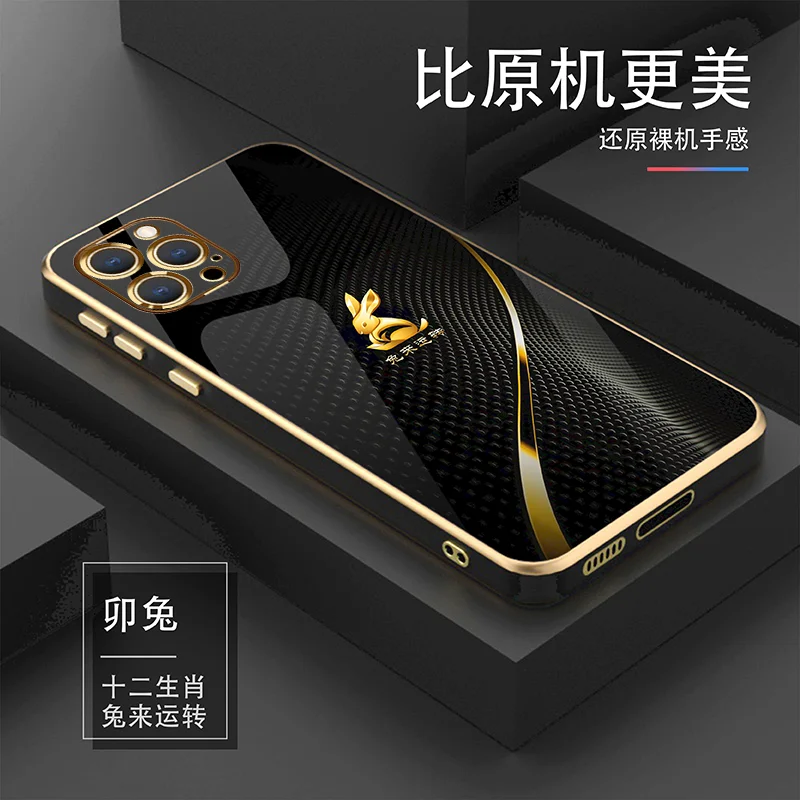 New Zodiac Iphone 13 Promax Light Luxury High End Electroplated Silicone Wear Resistant Phone Case