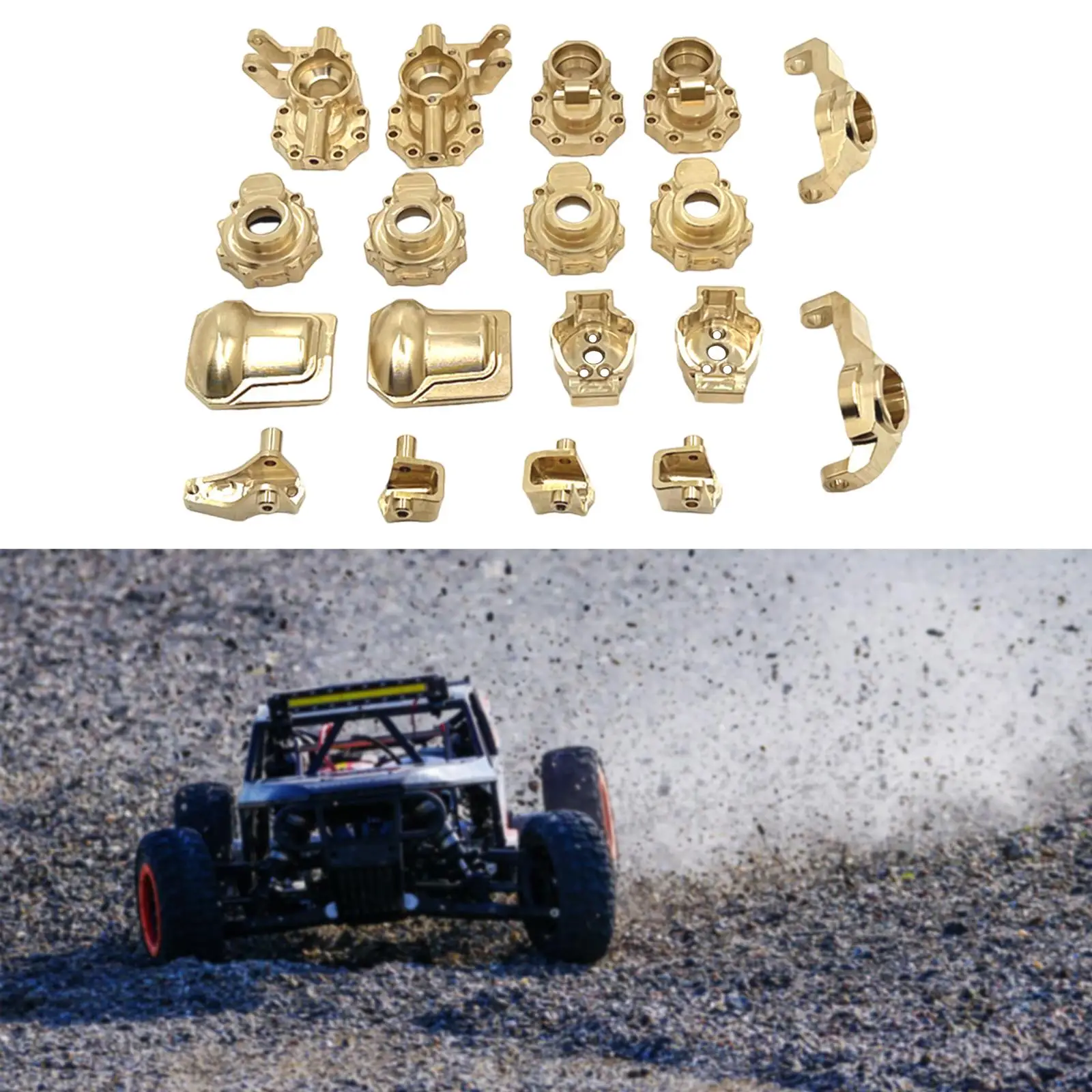 RC Brass Upgrades Kits,Spare Parts,Metal RC Car Parts RC Car Accessories for Wltoys 1/10 RC 104020 104006 Upgrade Replace