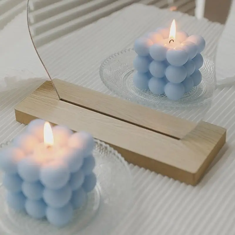 L43A Cube Bubble Scented Candles Stylish Home Decorations and DIY Crafting