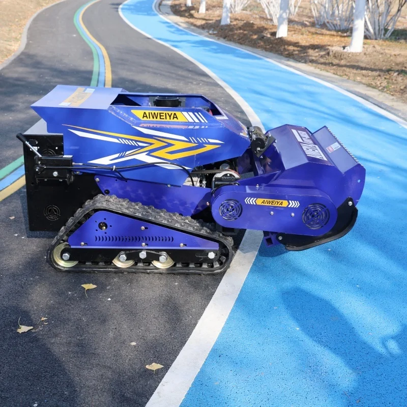 Customized Lawn Mower Petrol Remote Control Robotic Lawn Mower Flail Mower Intelligent Equipment For Villa Orchard