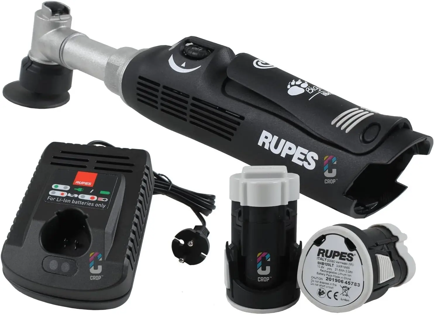 Rupes Bigfoot Nano With Ibrid Technology Long Neck Battery Starter Kit