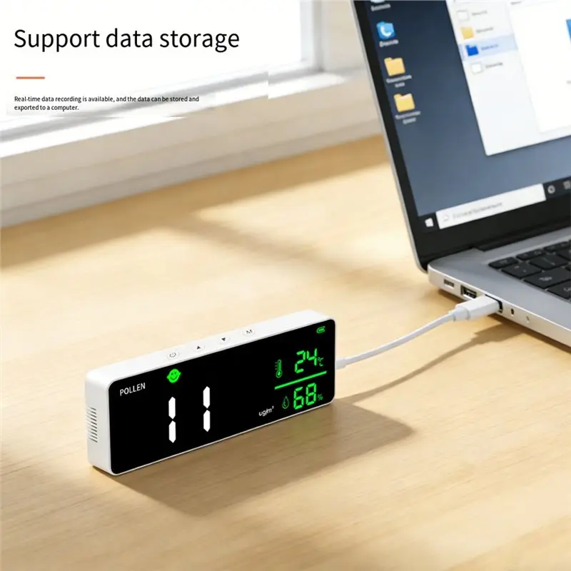 CJSD-Pollen Detector Meter Emperature Humidity Meter Pollen Measurement Temperature Humidity Meter