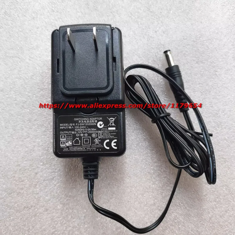 Original Electric Piano Charger 12V 2000MA Switching Power Adapter Charger FJ-SW1202000N 12V 2A Port 5.5 x 2.1mm