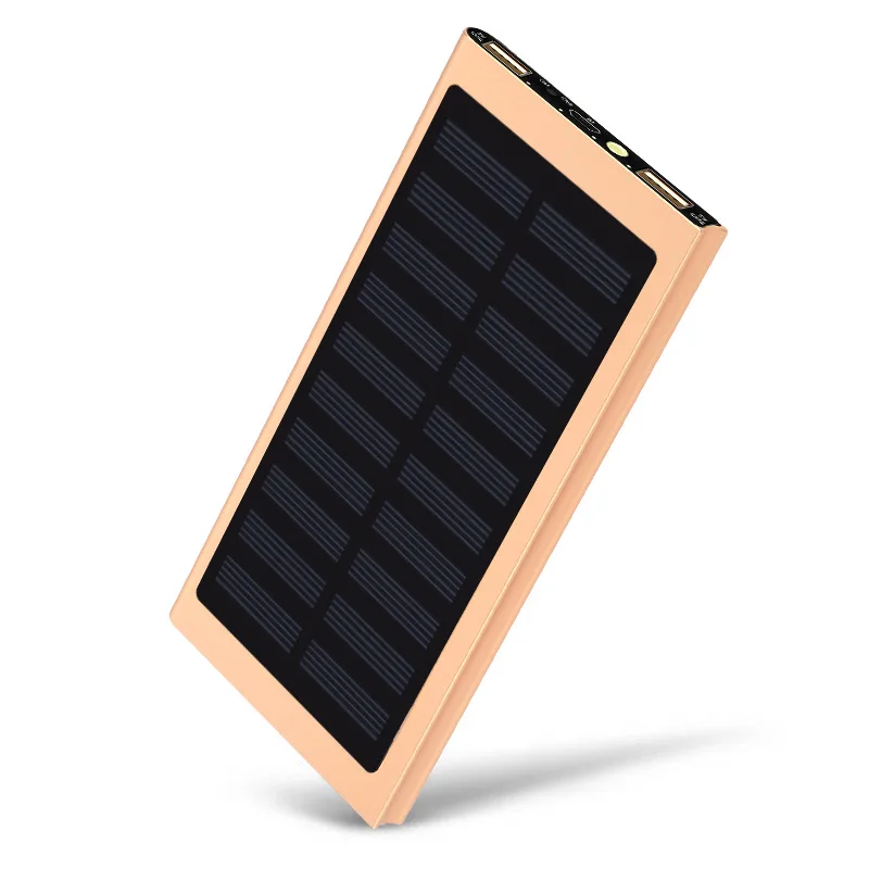 Solar 30000mah Power Bank External Battery 2 USB LED Powerbank Portable Mobile phone Solar Charger