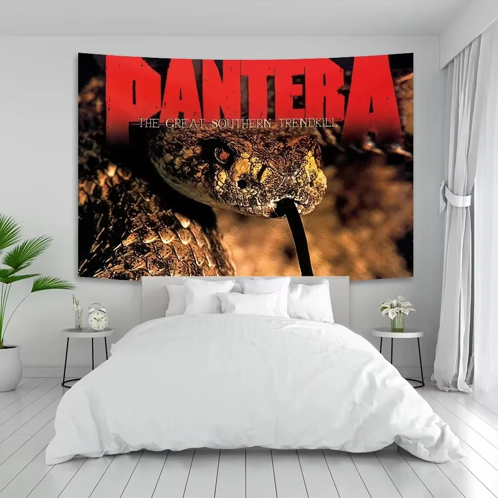 1 Stück Rock Band Panteras Wandteppich Ästhetische Heimdekoration Wandbehang Schlafzimmer Wohnheim Hintergrundbanner Zimmer Club Bar Café Dekor G