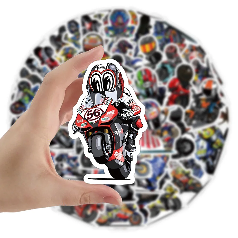 10/25/50pcs Racing Motorcycle Stickers Cool Sports Motobike Vinyl Decals Car Bumper Helmet Bike Scooter Skateboard Decoration