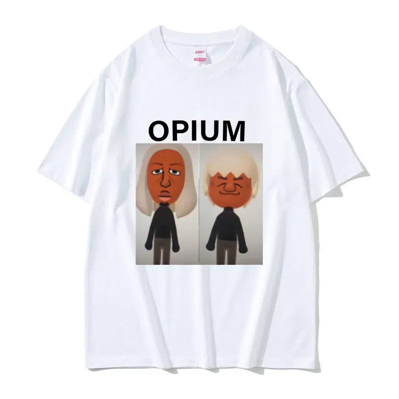 OPIUM Ken Carson Destroy Lonely T-shirts Funny Wii Characters Meme T Shirts Men Cartoon Joke Humor Tshirt Male Oversized Tees